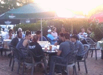 The Pheasants Landing patio is a great spot on a summer Wednesday night.